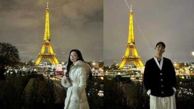 송민규·곽민선, 파리 데이트?…에펠탑 사진 공개 후 열애설 솔솔
